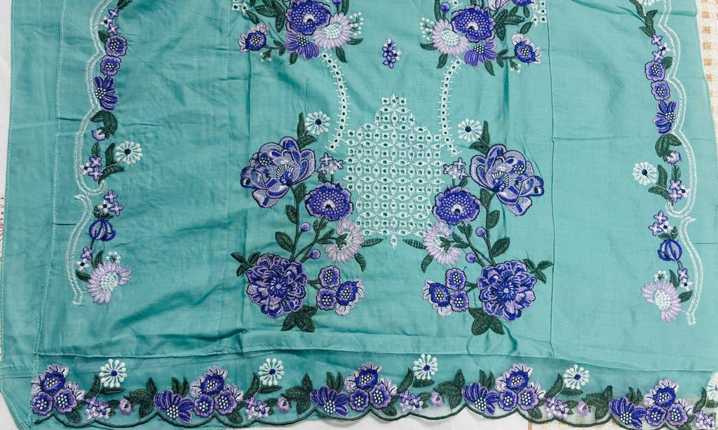 R100 - Unstiched Chikankari Cotton Suit