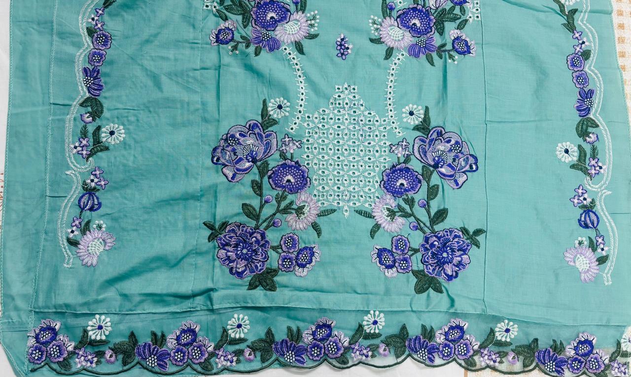 R100 - Unstiched Chikankari Cotton Suit
