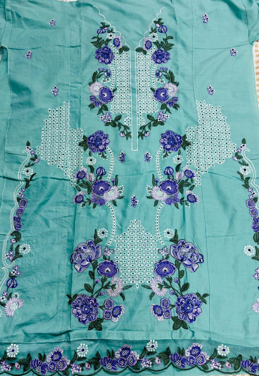 R100 - Unstiched Chikankari Cotton Suit