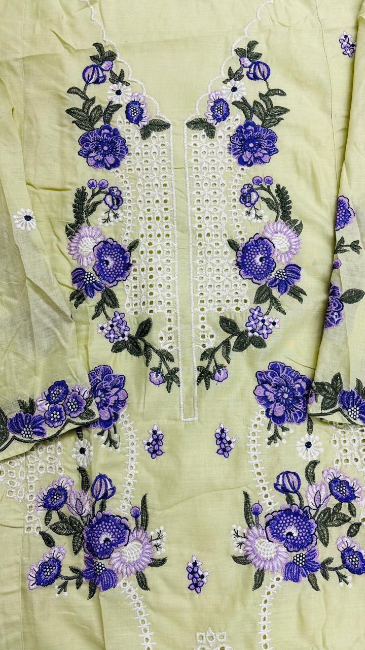 R101 - Unstiched Chikankari Cotton Suit