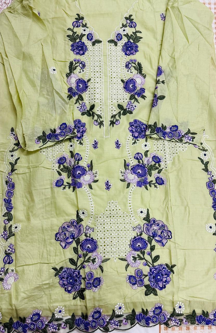 R101 - Unstiched Chikankari Cotton Suit
