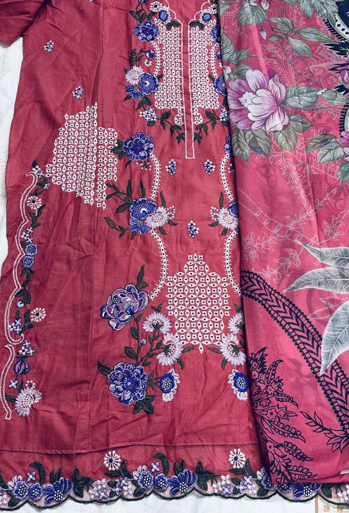 R102 - Unstiched Chikankari Cotton Suit