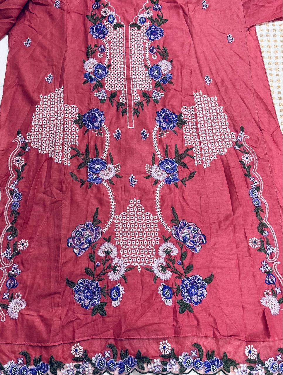 R102 - Unstiched Chikankari Cotton Suit