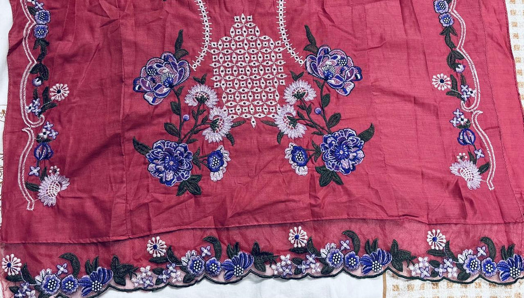 R102 - Unstiched Chikankari Cotton Suit