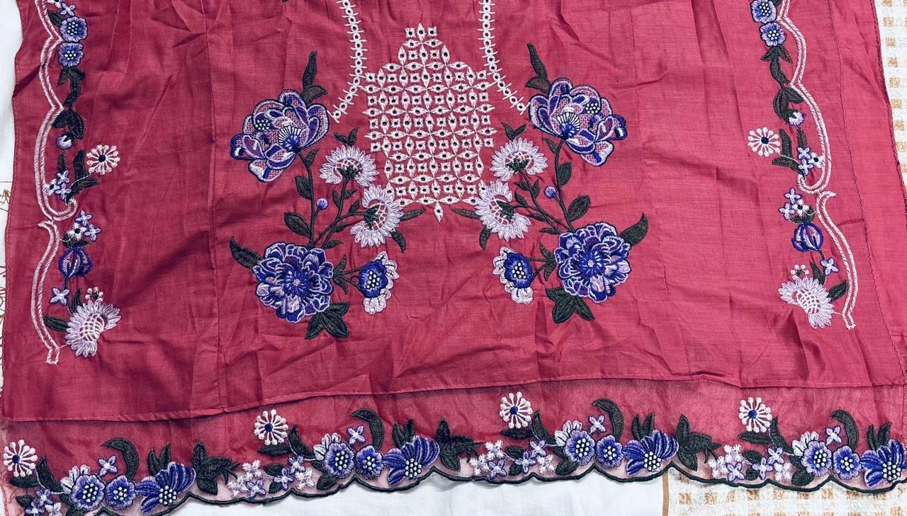 R102 - Unstiched Chikankari Cotton Suit