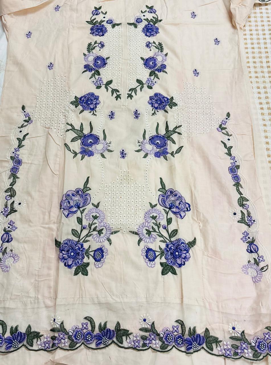 R103 - Unstiched Chikankari Cotton Suit