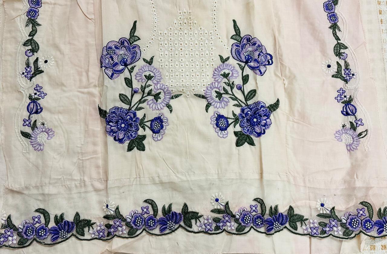R103 - Unstiched Chikankari Cotton Suit