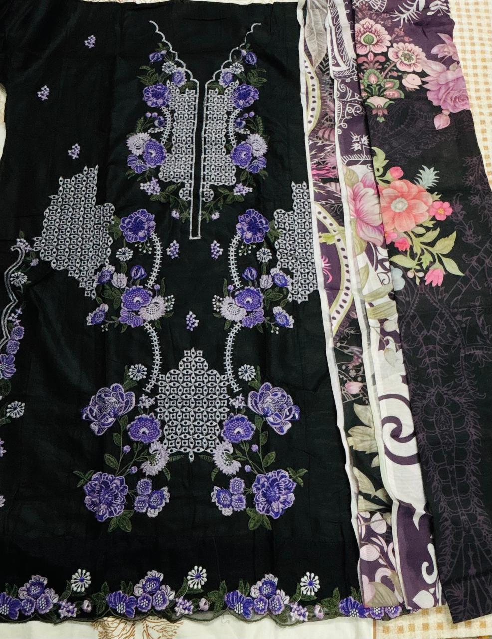 R104 - Unstiched Chikankari Cotton Suit