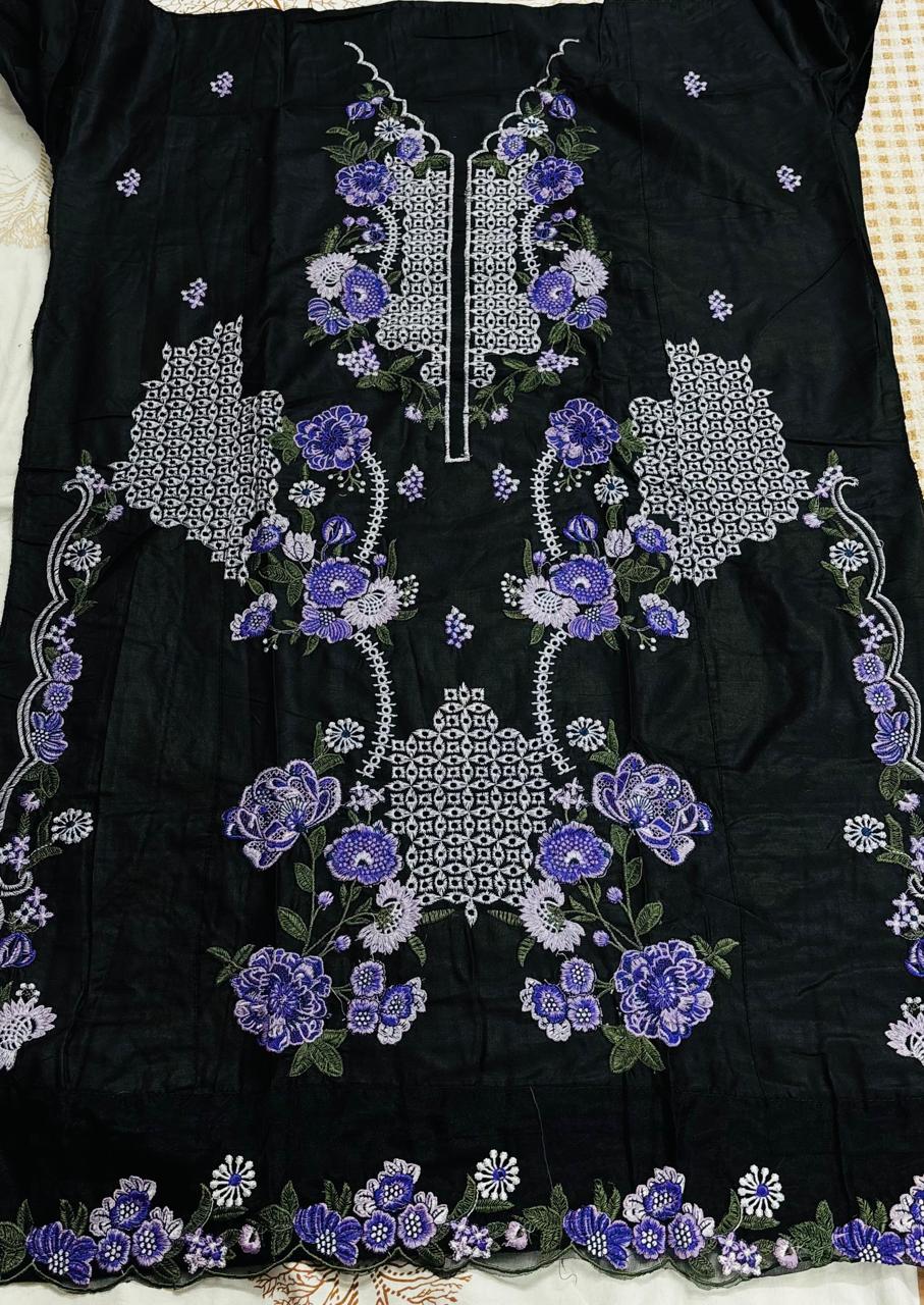 R104 - Unstiched Chikankari Cotton Suit