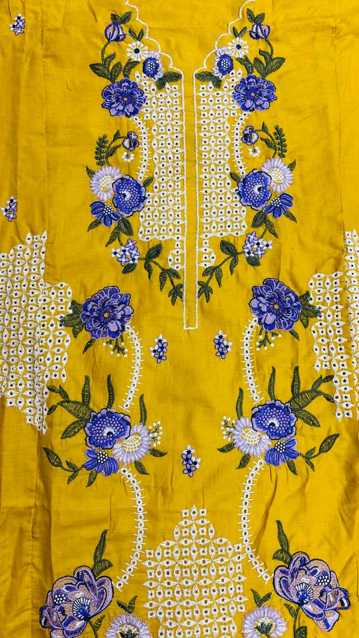 R105 - Unstiched Chikankari Cotton Suit