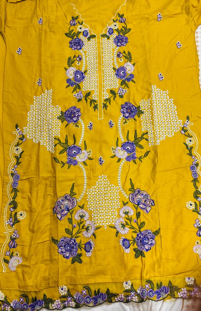 R105 - Unstiched Chikankari Cotton Suit