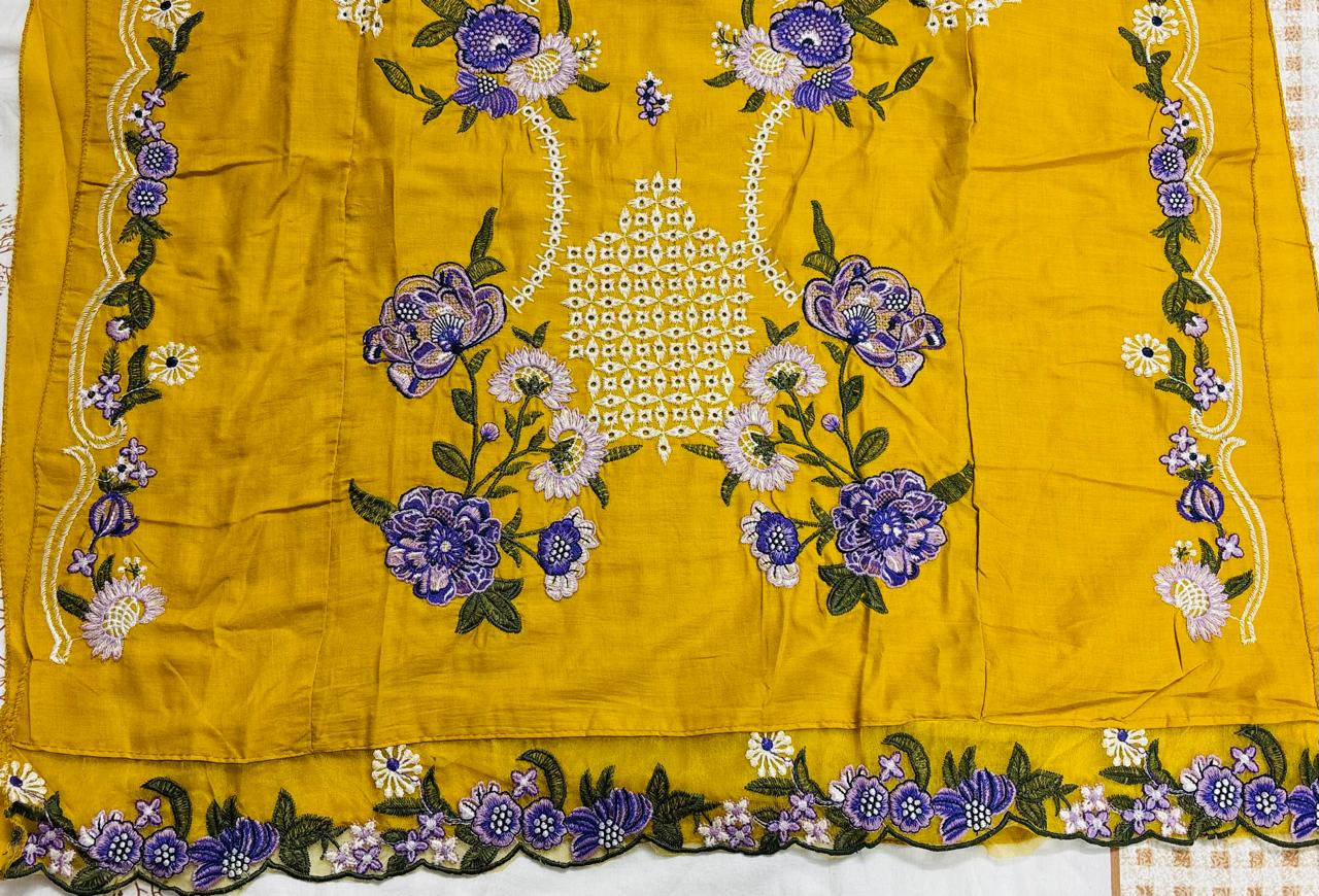 R105 - Unstiched Chikankari Cotton Suit