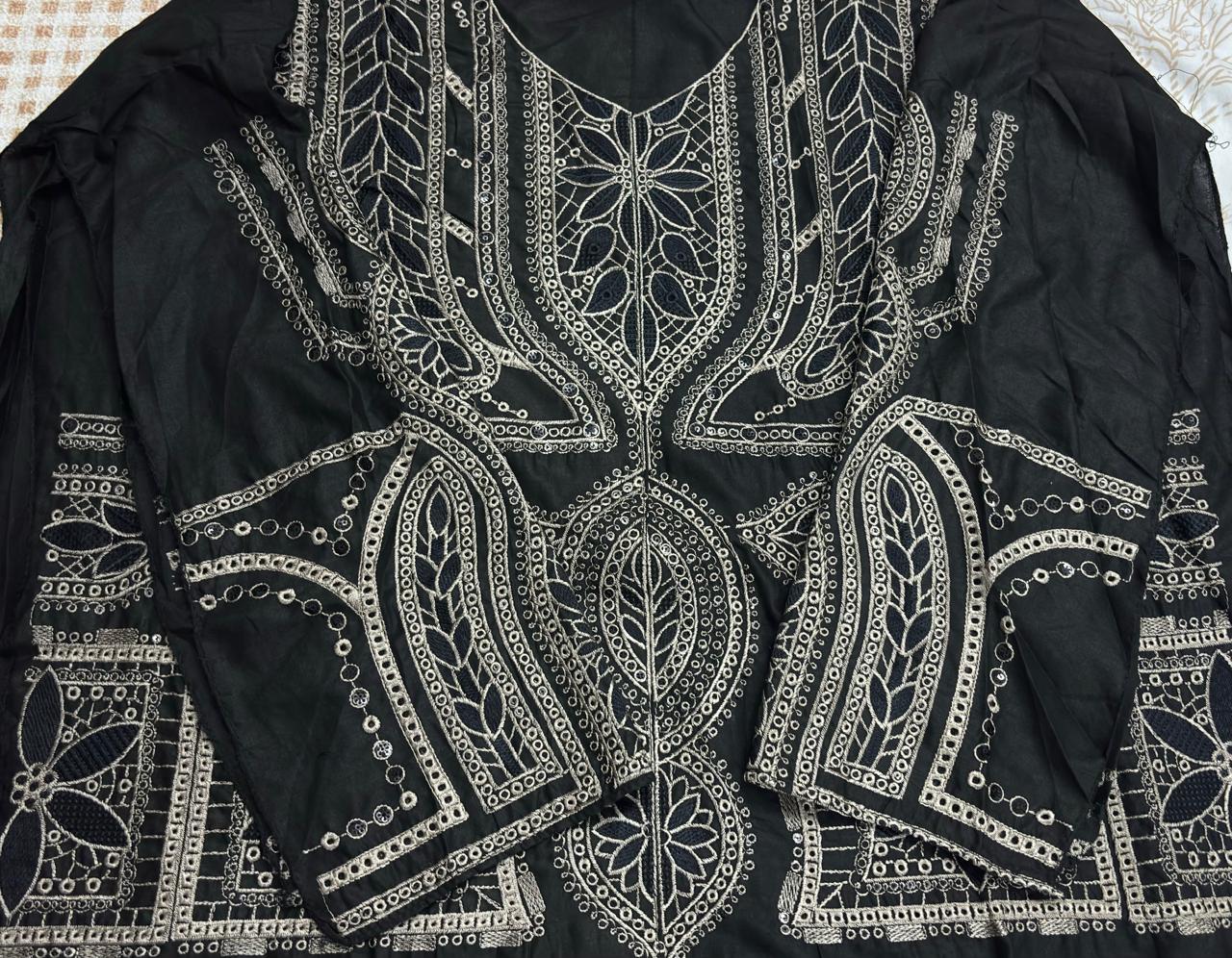 R107 - Maria B Inspired Embroidered Suit