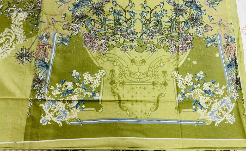 R109 - Unstiched Embroidered with Heavy Patch Cotton Suit