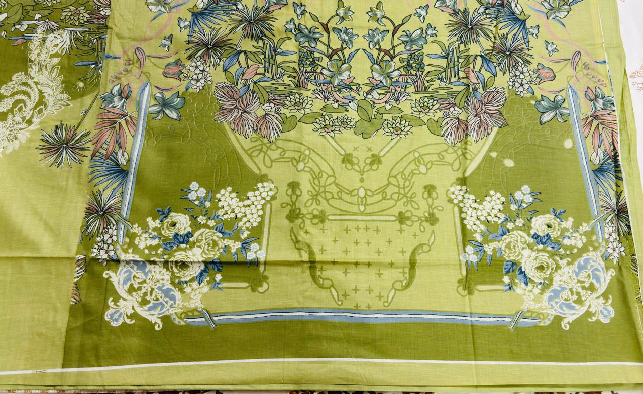 R109 - Unstiched Embroidered with Heavy Patch Cotton Suit