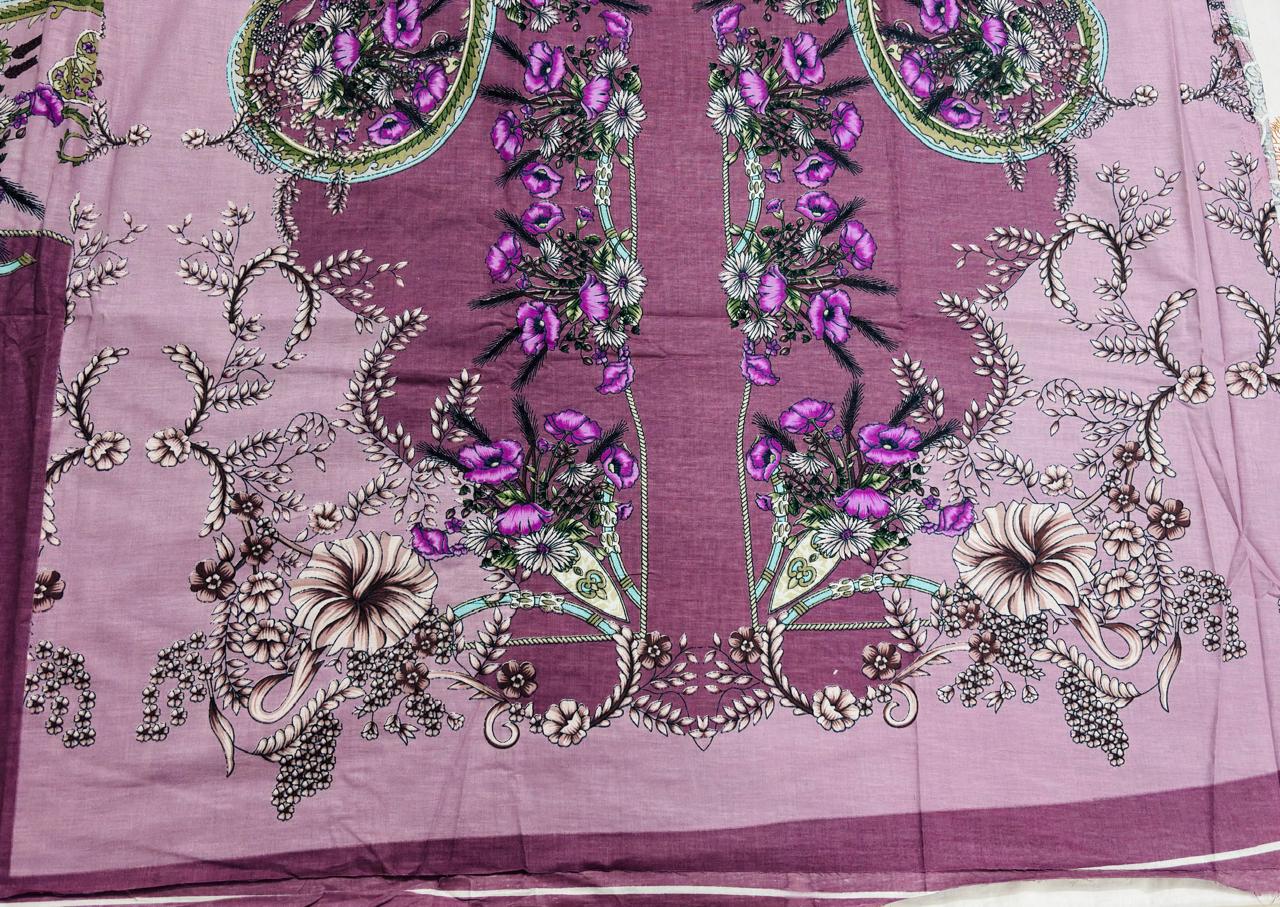 R110 - Unstiched Embroidered with Heavy Patch Cotton Suit