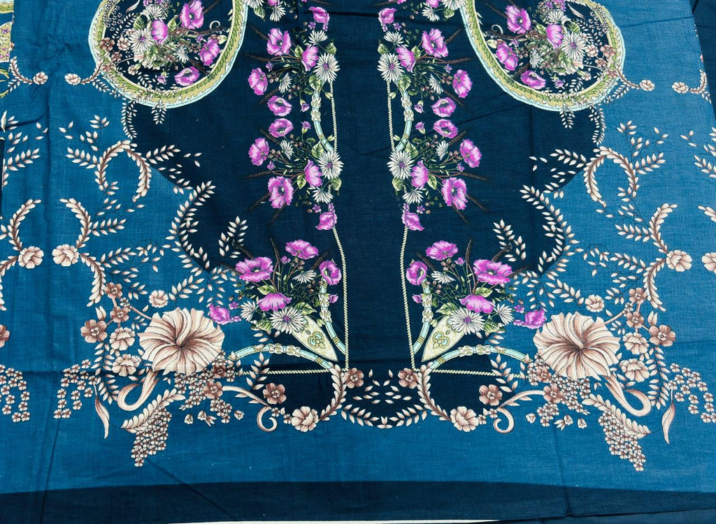 R112 - Unstiched Embroidered with Heavy Patch Cotton Suit