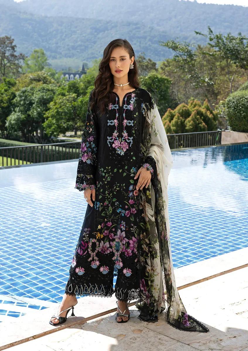 R119 - Unstiched Embroidered Patch Cotton Suit