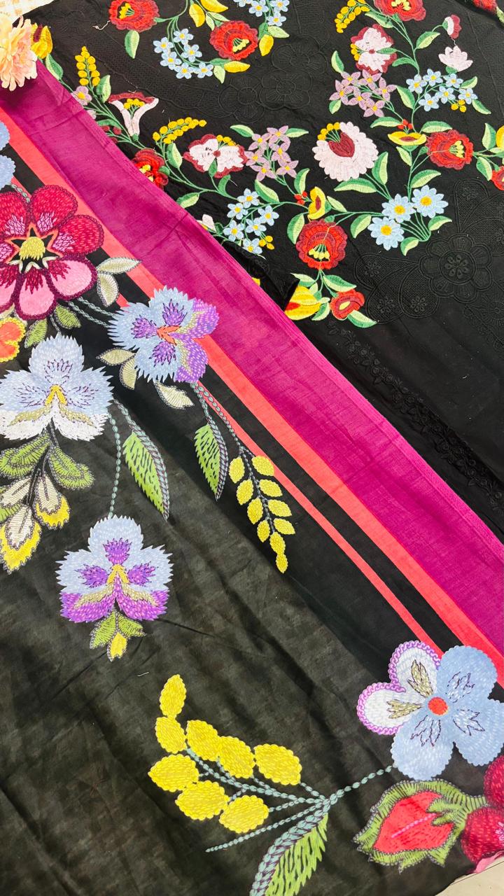 R14 - Semi Stiched Maria B inspired Premium Embroidered Suit