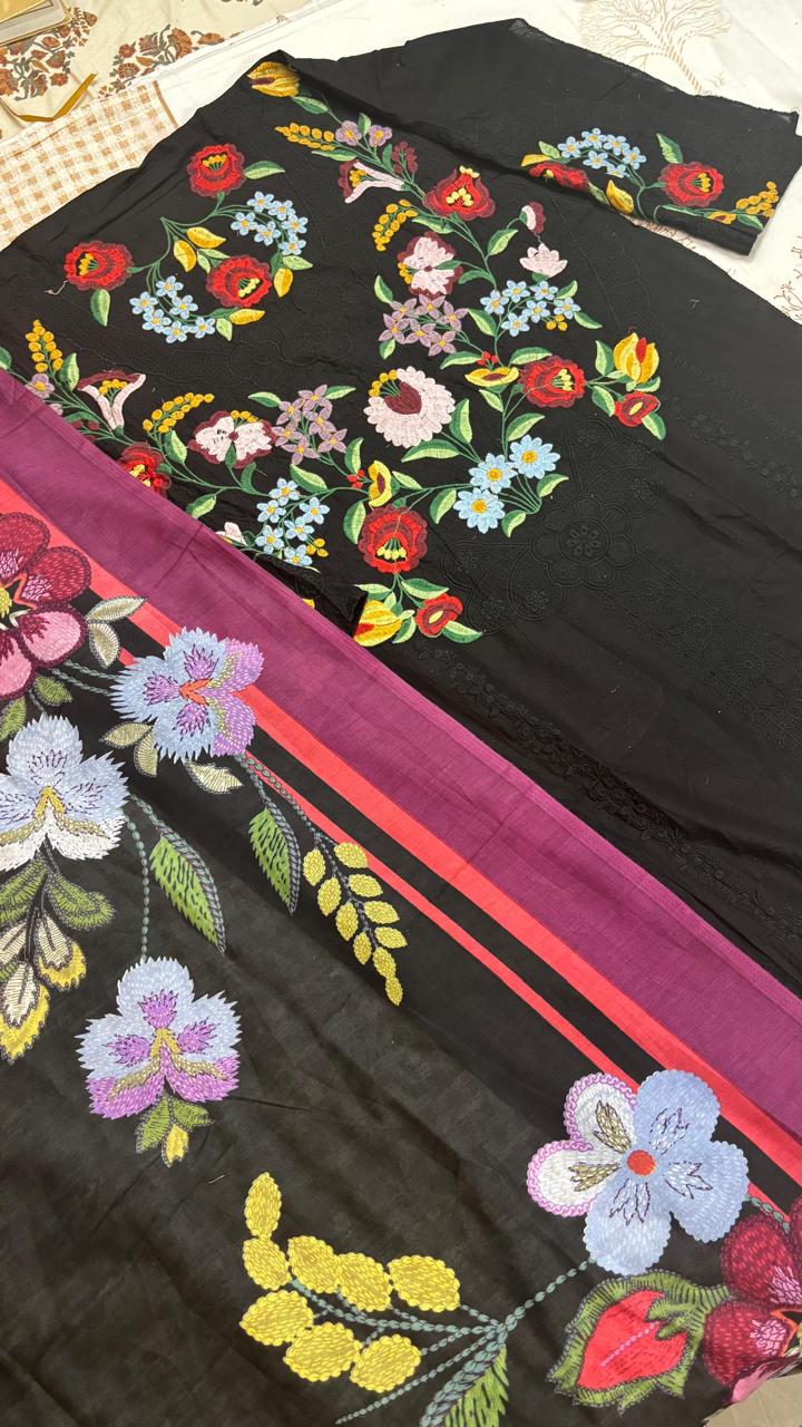R14 - Semi Stiched Maria B inspired Premium Embroidered Suit