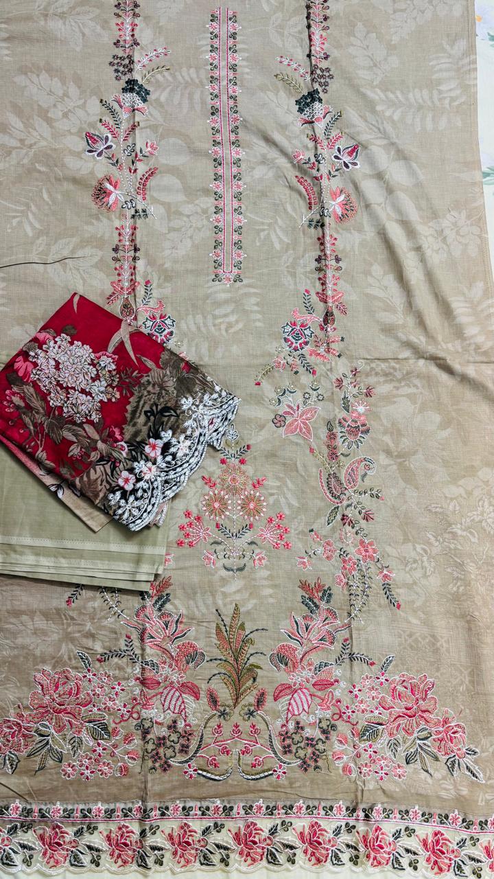 R160 - Unstiched Kashmiri Heavy Chikankari Suit