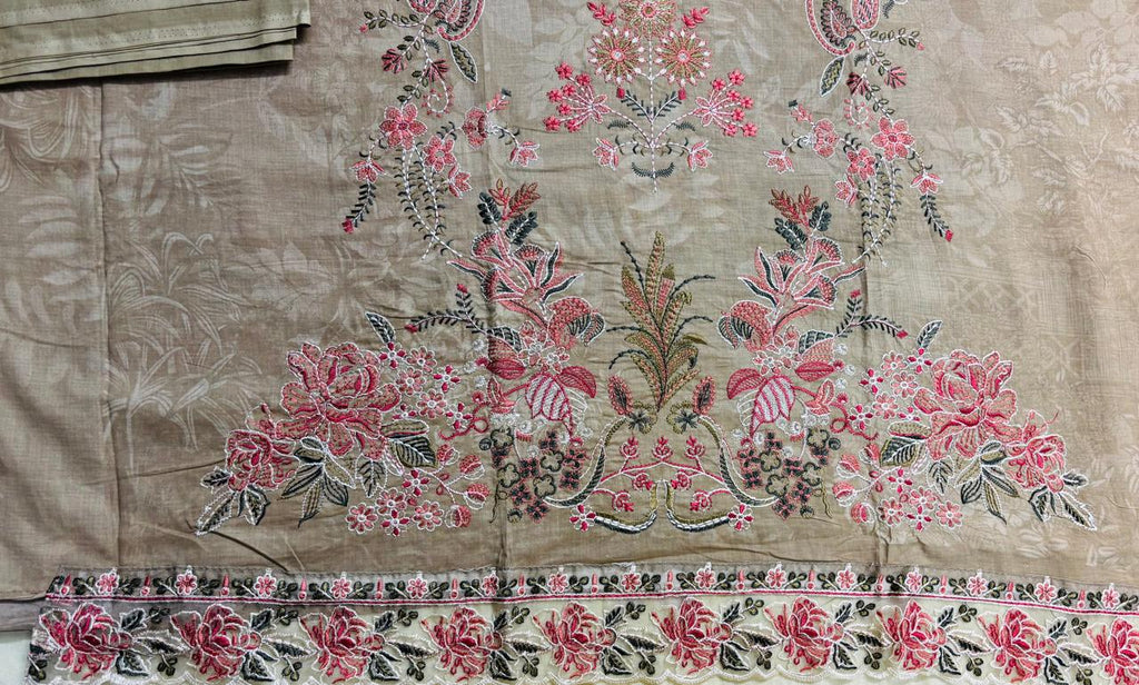 R160 - Unstiched Kashmiri Heavy Chikankari Suit