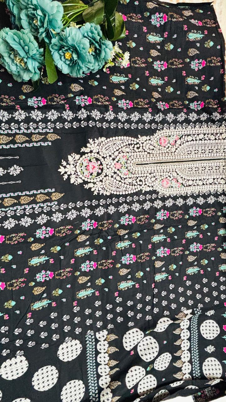R17 - Unstiched heavy embroidery cotton suit