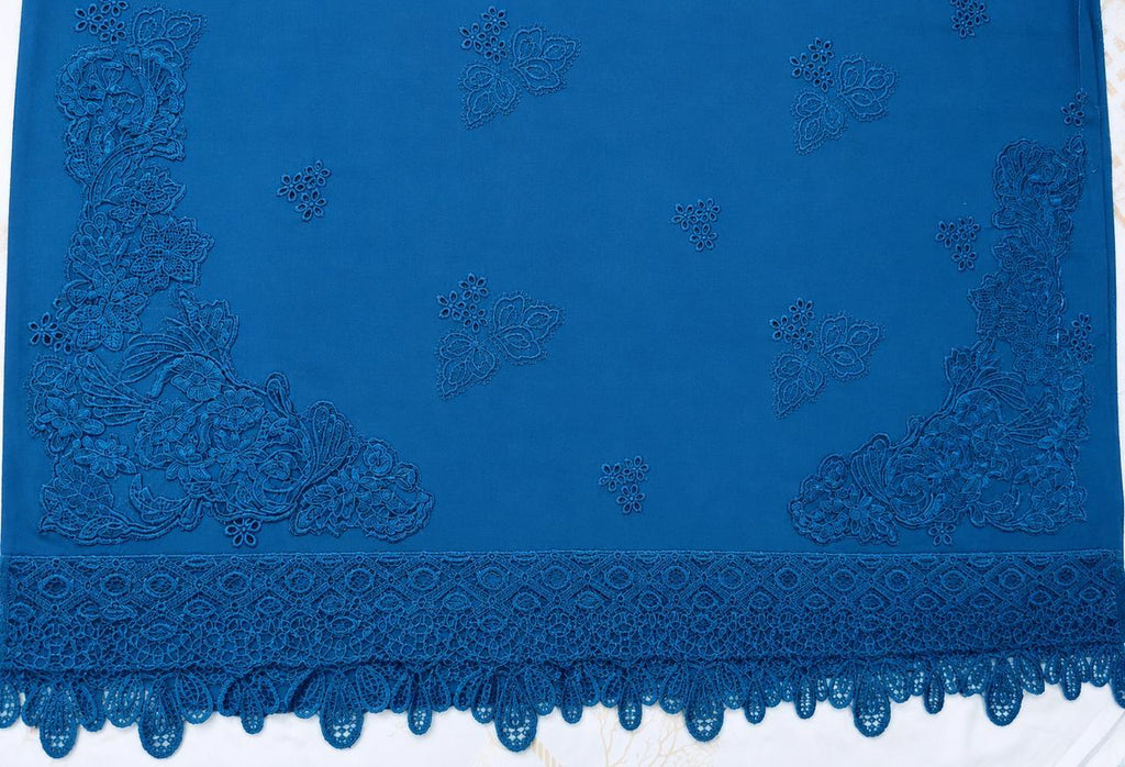 R19 - Unstiched Heavy Embroidery Cotton Suit with Lawn Dupatta