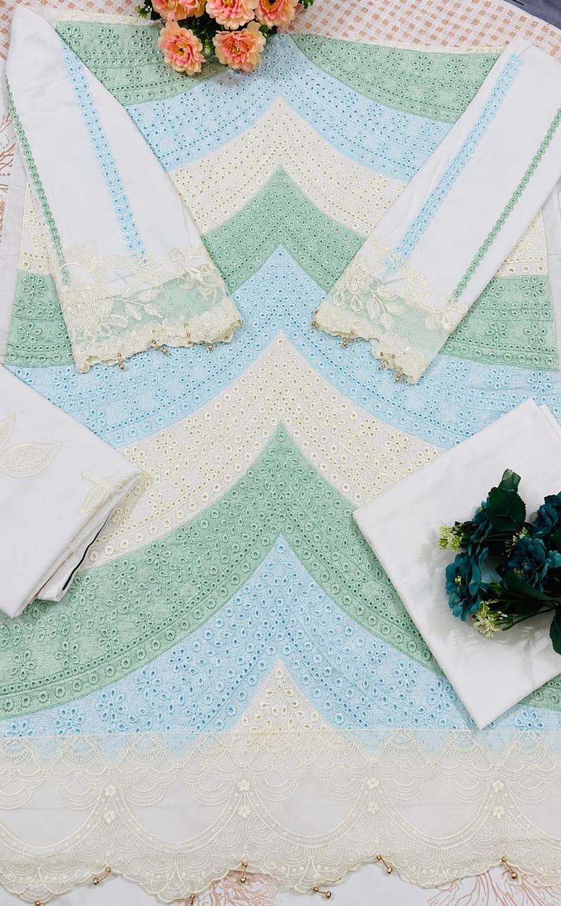 R22 - Unstiched Maria B inspired Chikankari Edition - White