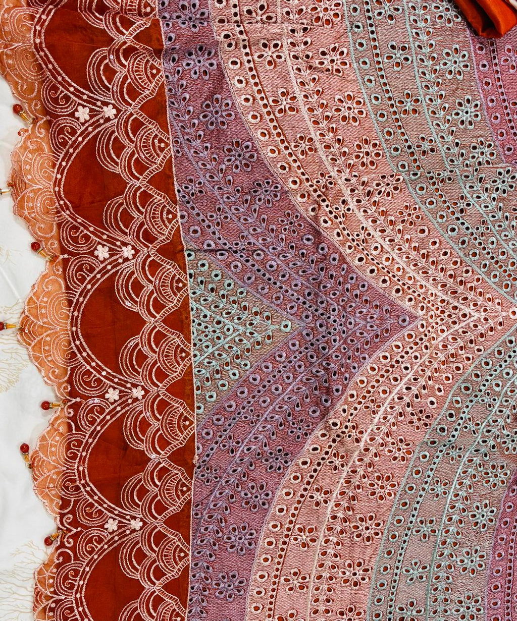 R24 - Unstiched Maria B inspired Chikankari Edition - Red