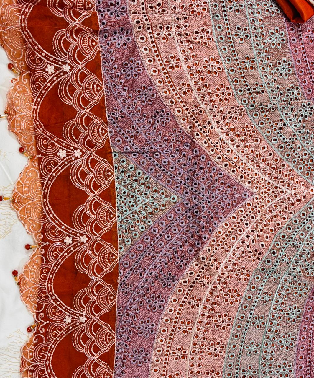 R24 - Unstiched Maria B inspired Chikankari Edition - Red