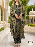 R28 - Unstiched Cotton Print with Patch Embroidery