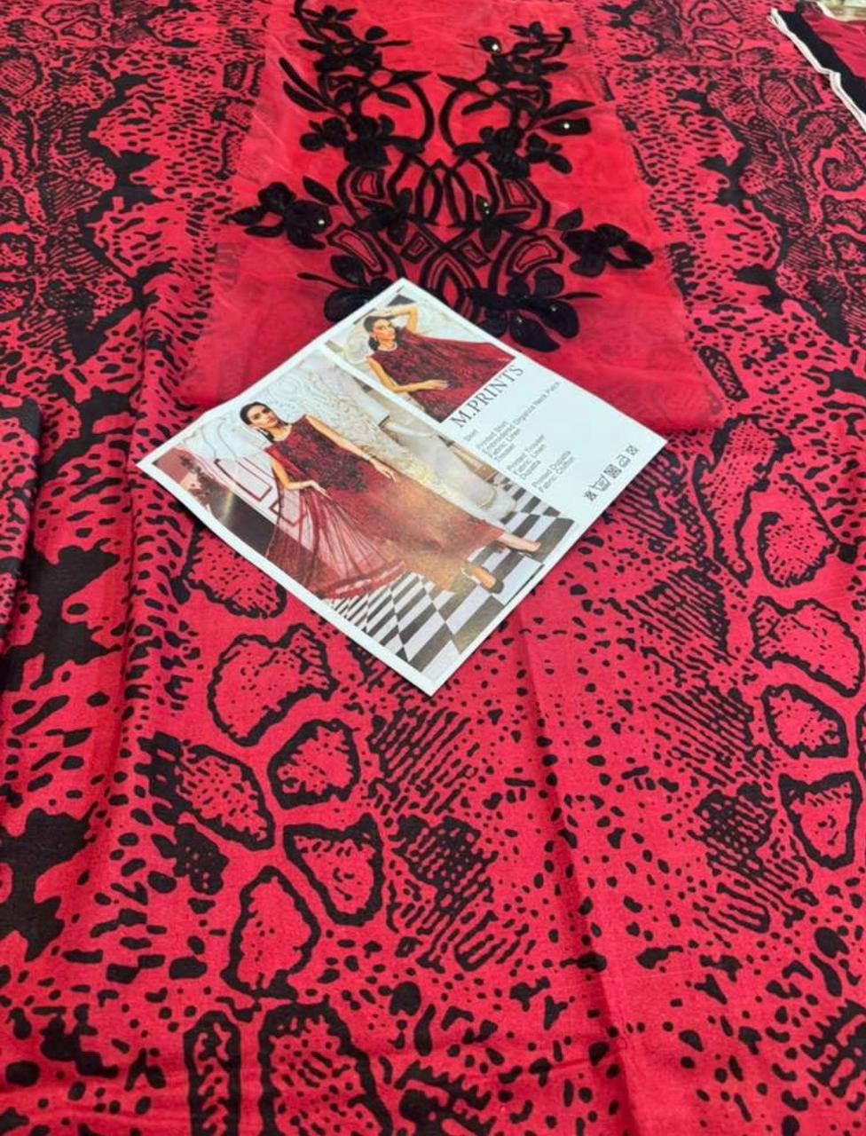 R29 - Unstiched Printed Cotton Suit with Long Patch