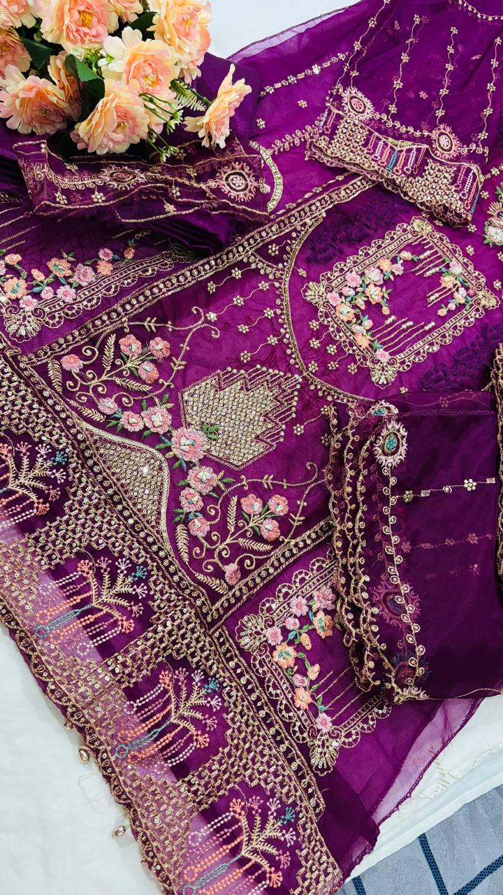 R33 - Unstiched Heavy Embroidery with Handwork