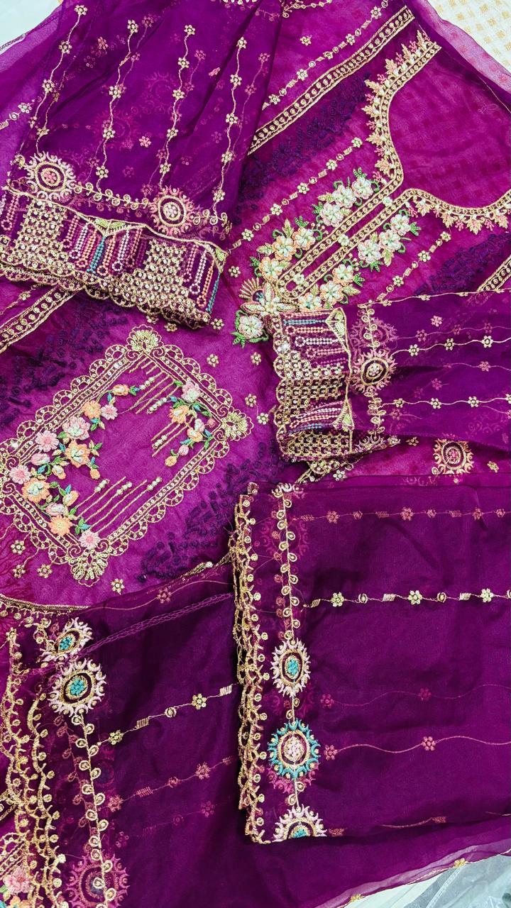 R33 - Unstiched Heavy Embroidery with Handwork