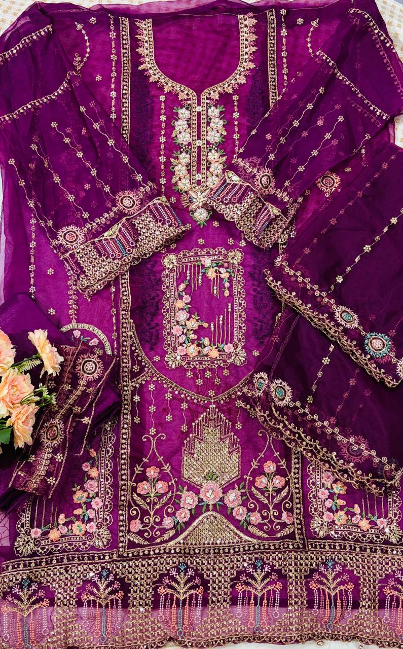R33 - Unstiched Heavy Embroidery with Handwork