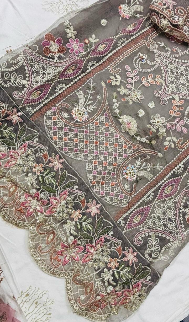 R36 - Unstiched Heavy Embroidery Kota Suit
