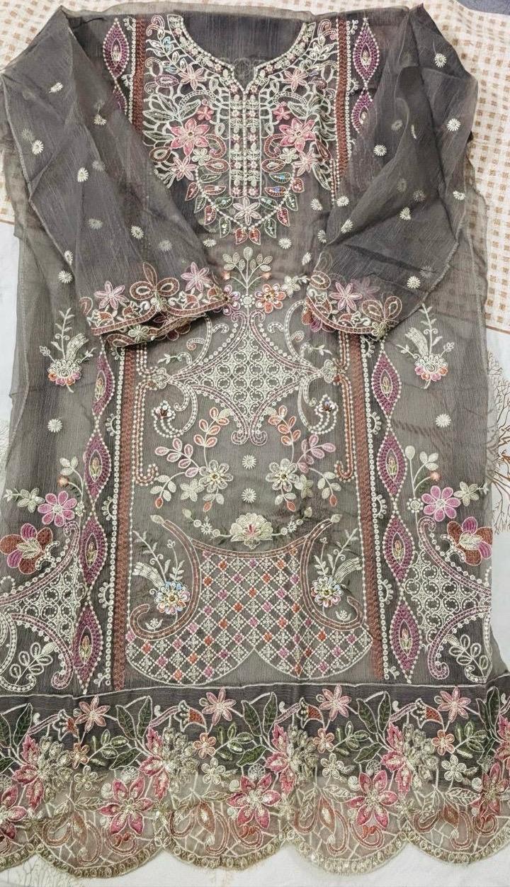 R36 - Unstiched Heavy Embroidery Kota Suit