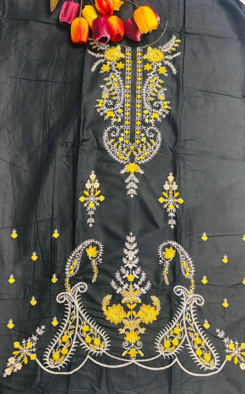 R40 - Unstiched Heavy Embroidery Chikankari Suit