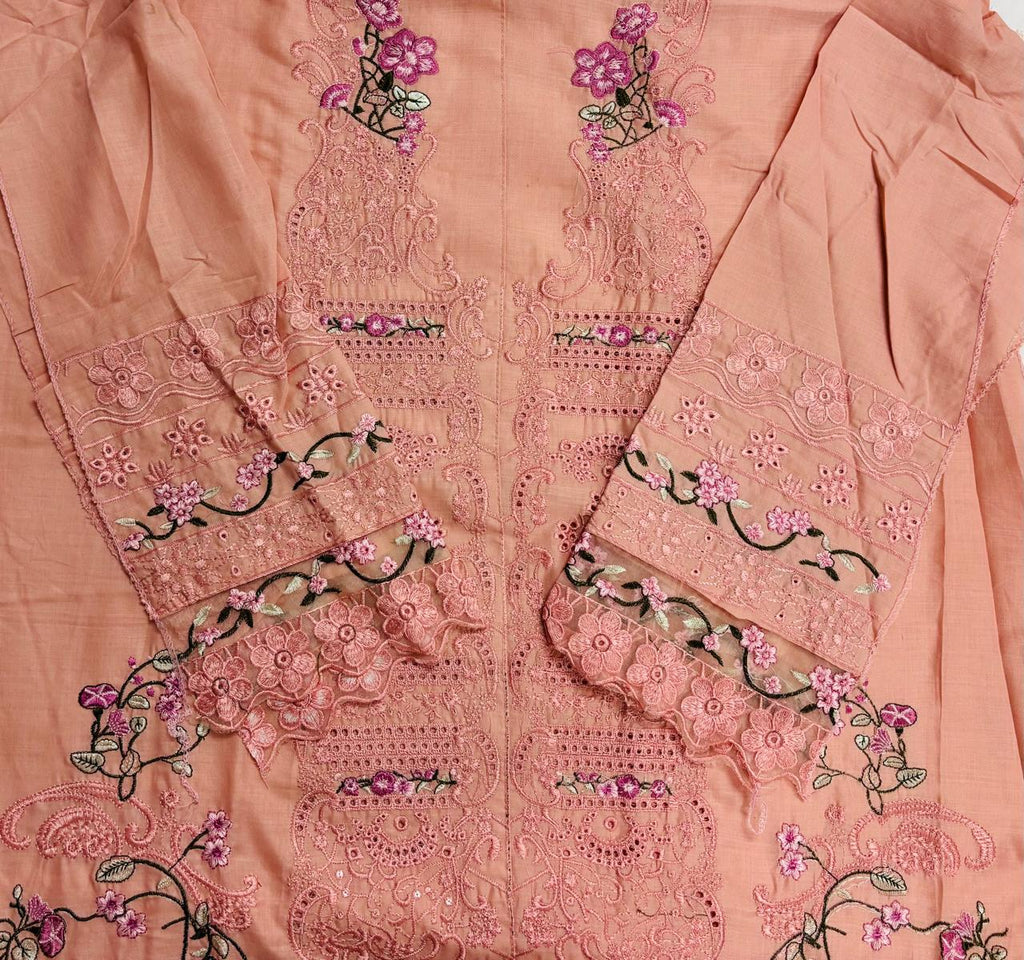 R47 - Unstiched Heavy Embroidery Chikankari Cotton Suit