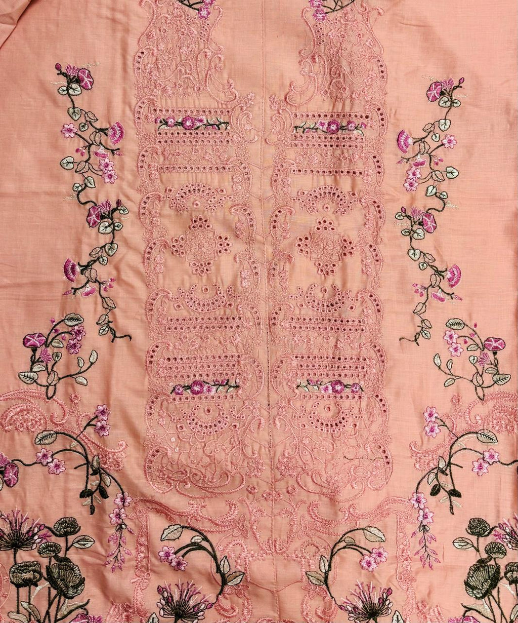 R47 - Unstiched Heavy Embroidery Chikankari Cotton Suit