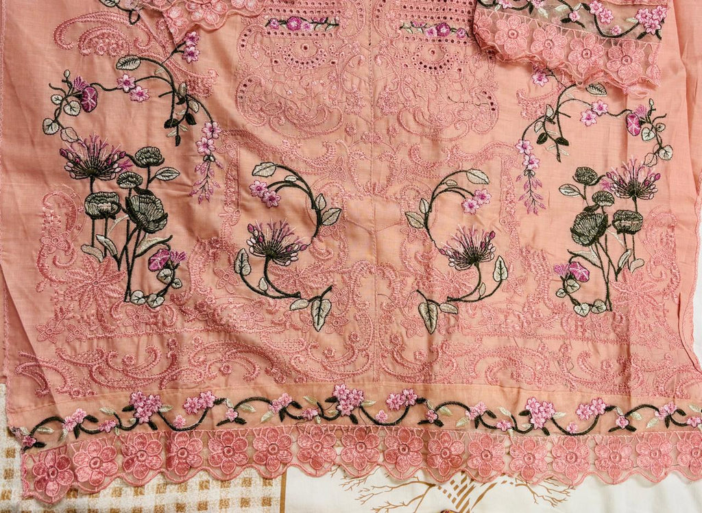 R47 - Unstiched Heavy Embroidery Chikankari Cotton Suit