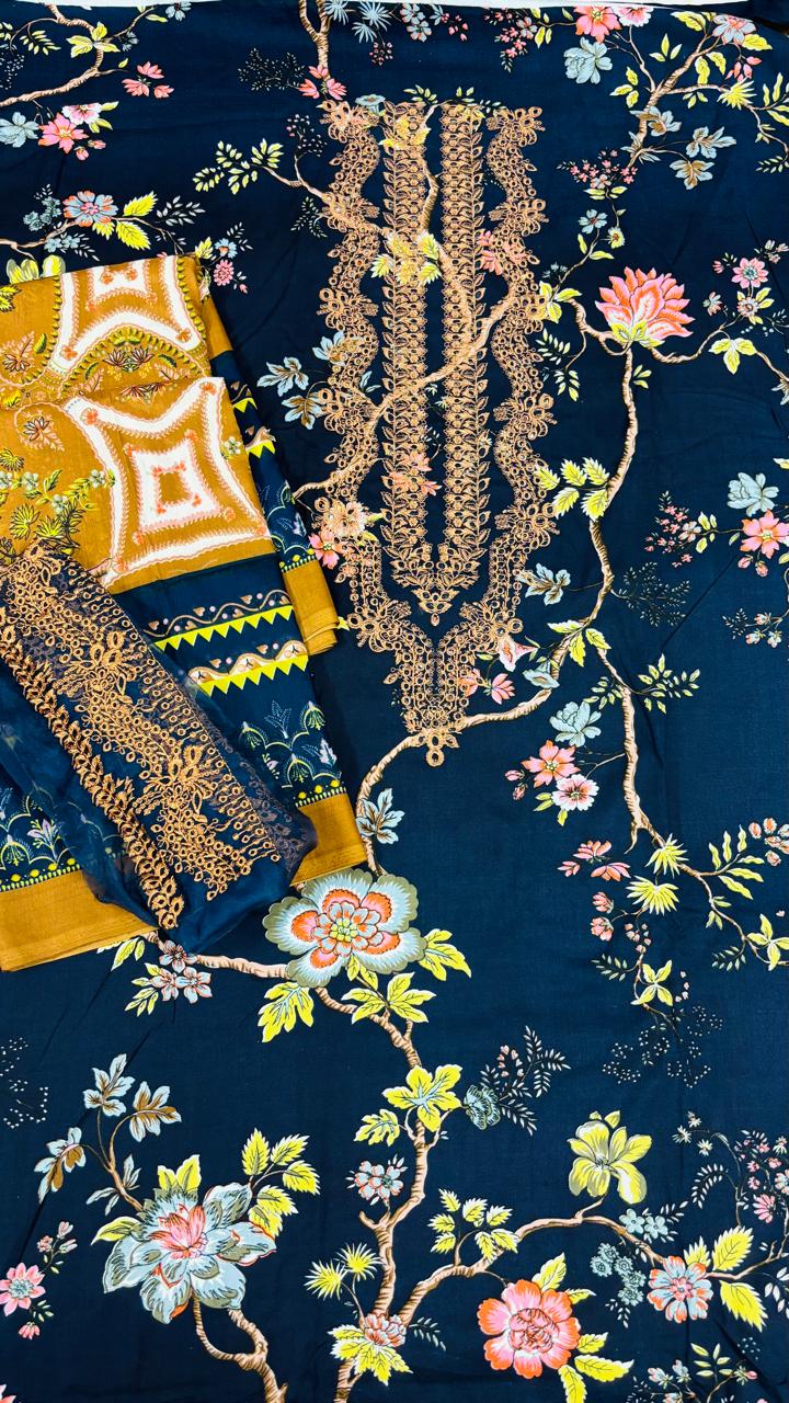 R52 - Unstiched Embroidered Rayon Suit