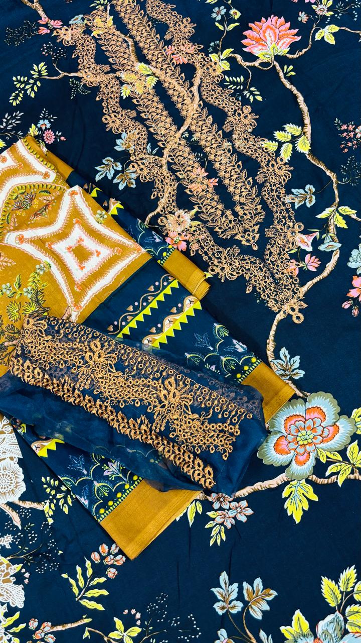 R52 - Unstiched Embroidered Rayon Suit