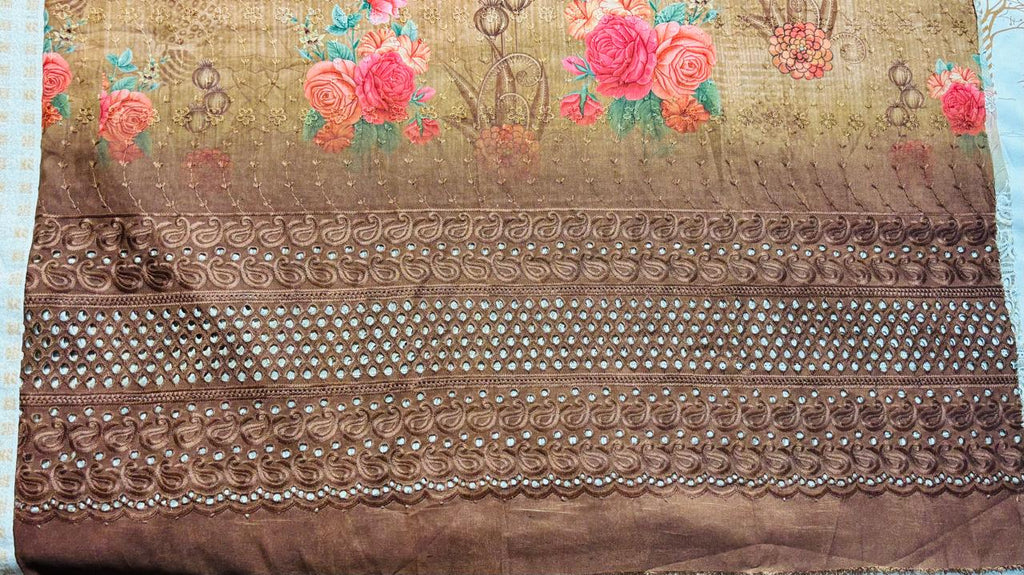 R66 - Unstiched Jaam Cotton Chikankari Suit