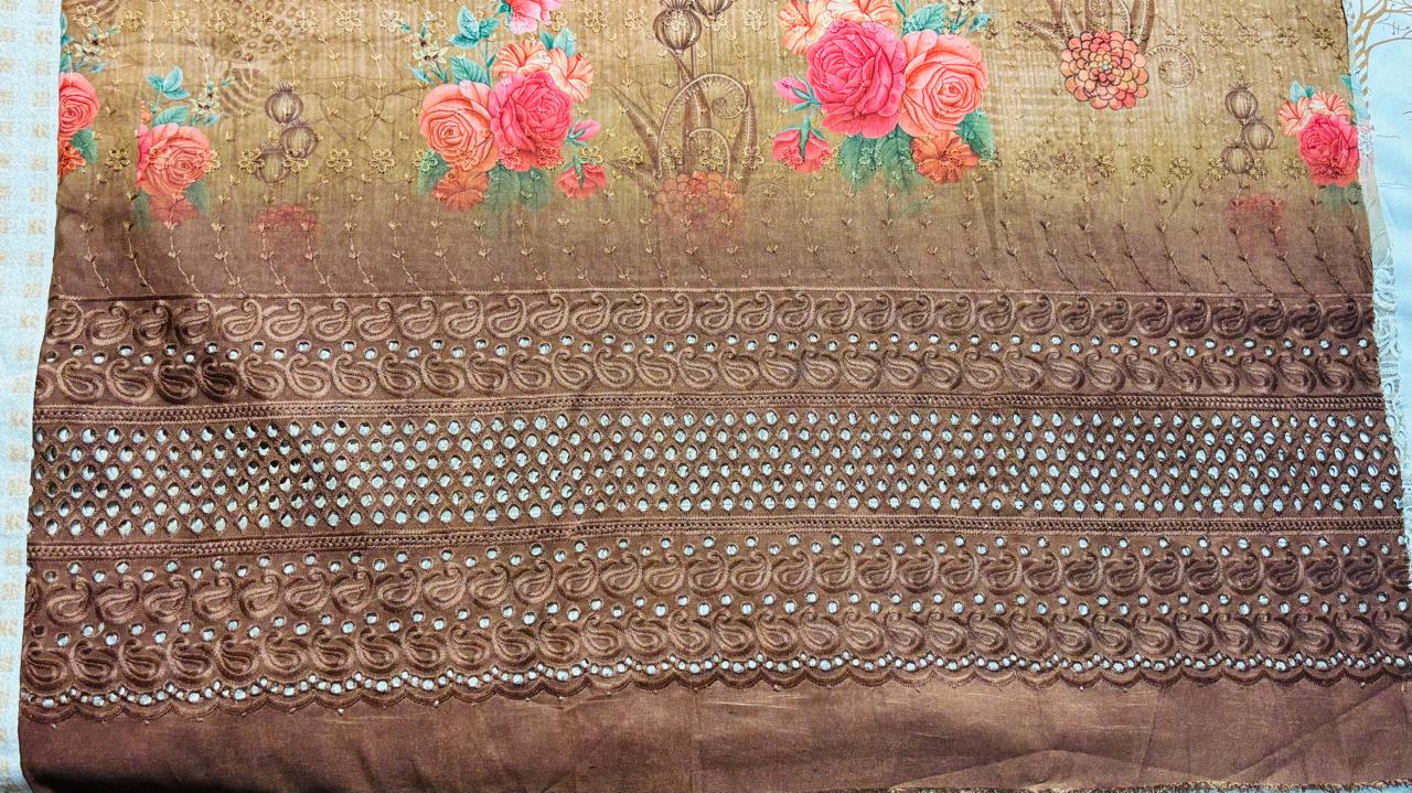 R66 - Unstiched Jaam Cotton Chikankari Suit