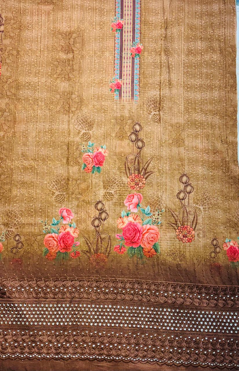 R66 - Unstiched Jaam Cotton Chikankari Suit