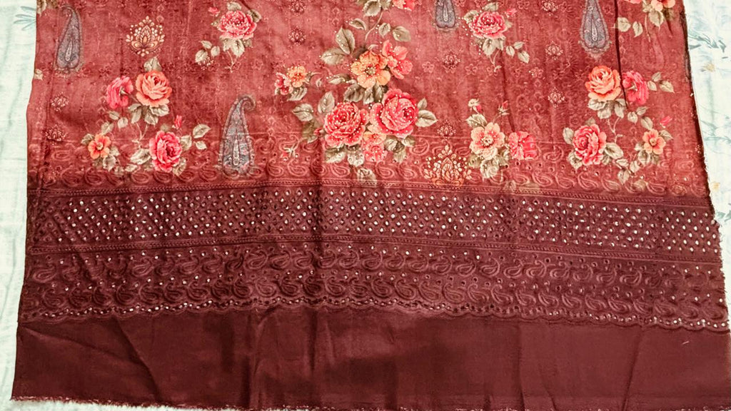 R67 - Unstiched Jaam Cotton Chikankari Suit