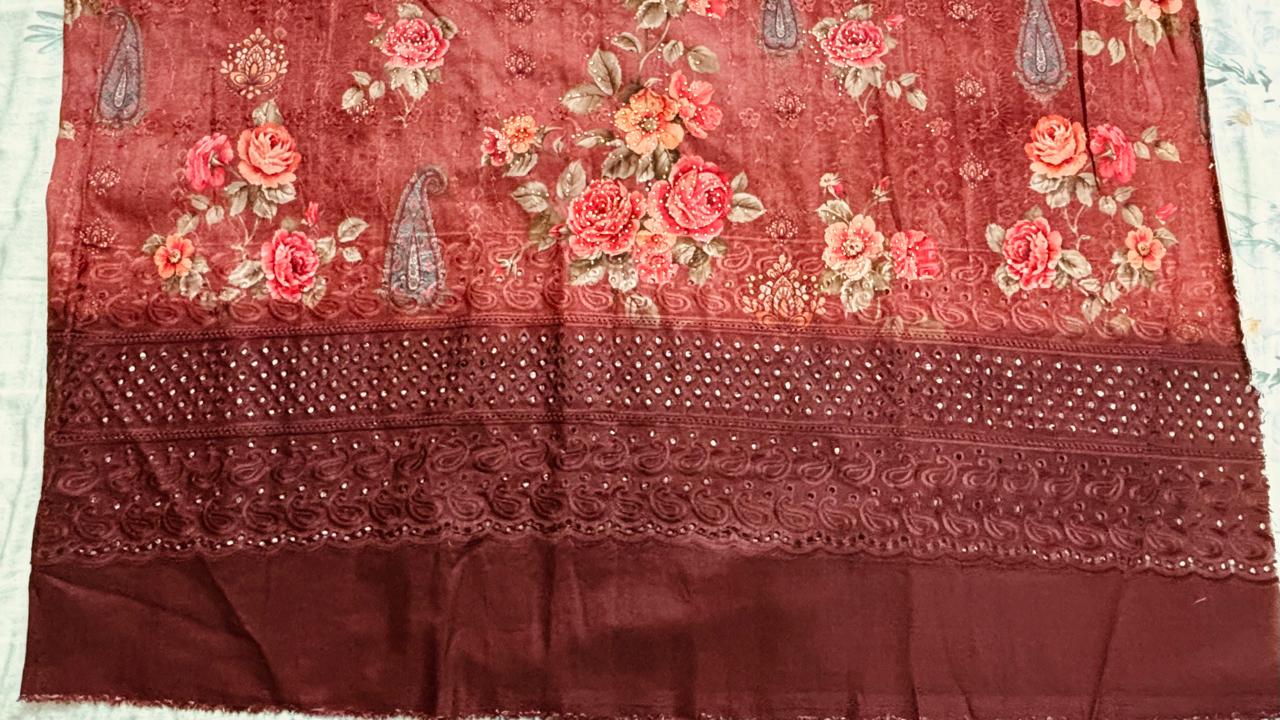 R67 - Unstiched Jaam Cotton Chikankari Suit