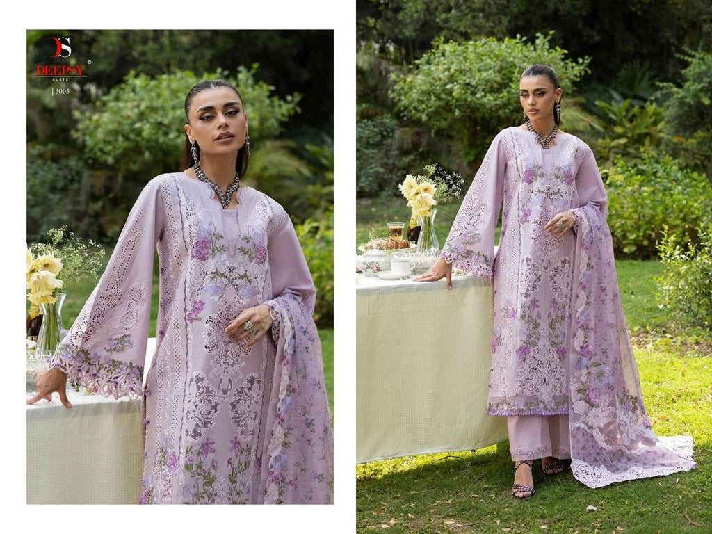 R84 - Unstiched Heavy Embroidery Pure Cotton Suit